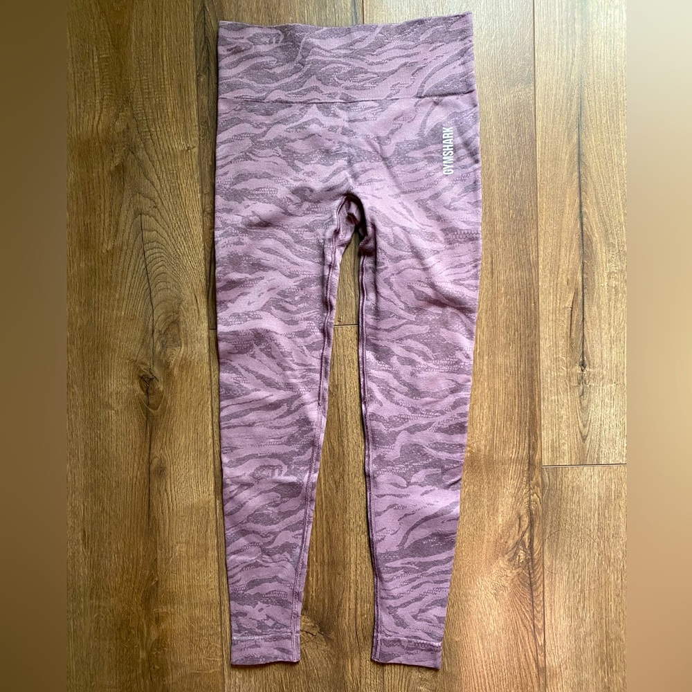 Gymshark Mauve Zebra Print Leggings